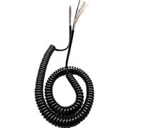 Spiral Power Cord 24AWG Coiled Spring Cable 9 Core Telescopic Pure Copper High Elastic(Stretch 1.25 Meter)