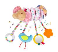 Spiral Pram Toys for Babies,Animal Spiral Pram Hanging Toys for Stroller Cot,Spiral Activity Hanging Toy,Car Seat Toy,Wrap Around Hanging Toy for Infant 0-6 Month Baby (Elephant)