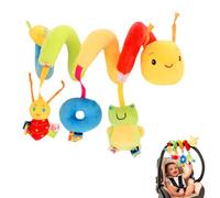 Spiral Pram Toys for Babies,Animal Spiral Pram Hanging Toys for Stroller Cot,Spiral Activity Hanging Toy,Car Seat Toy,Wrap Around Hanging Toy for Infant 0-6 Month Baby (Caterpillar)