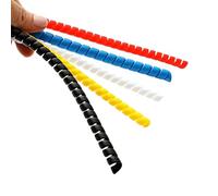 Spiral protective sleeve， 2 Meter Cable Winding Wiring Harness Heat Pipe Colored Wire(Red,8mm inside diameter)