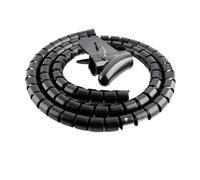 Spiral Protective Sleeves, 1.5 Meter Spiral Cable Tube 8mm to 22mm Wire Organizer Winder Plines Rotector Cord Line(Black 16mm Inside Diameter)