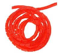 Spiral Protector, 2 Meter 8mm ID Spiral Wire Organizer Wrap Tube Flame Retardant Cable Sleeve Colorful Casing Sleeves Winding Pipe(Red)