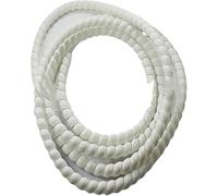 spiral protector, 2 Meter Pipe Wire Protective Sleeve 8mm 10mm 12mm 14mm 16mm Sleeving Tube Flame Retardant Cable Sleeves Band Winding(White,14mm inside diameter)