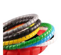 Spiral protector, 2 Meter Spiral Tube Pipe Protector Wire Black Plastic Line(Blue,10mm inside diameter)