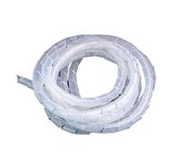 Spiral protector, 4mm 5mm 6mm 8mm 10mm 12mm Inside Diameter Winding Pipe Wire Sleeves Sleeving Tube Flame Retardant Cable Protective(White,8MM X 12 meter)
