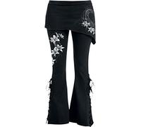 Spiral - Pure of Heart - 2In1 Boot-Cut Leggings with Micro Slant Skirt - S Black