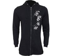 Spiral - Pure of Heart - Ladies Fish Tail Full Zip Hoody - Zip Sleeve - S Black