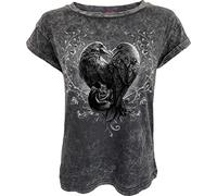 Spiral - RAVEN HEART Female Black Short Sleeve Tops 4X Large - New s - V778z