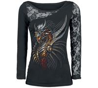 Spiral Razor Back Long-sleeve Shirt black L