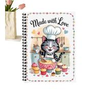 Spiral Recipe Book, Blank Meal Binder, Empty Kitchen Notebook with Organized Page Design, Sturdy Cooking Journal with Strong Binding Structure, Home Accessory for Baking Use
