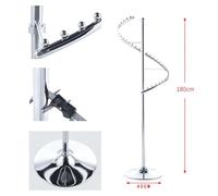 Spiral Rotating Clothes Rail - Sturdy Freestanding Metal Clothing Rack for 38 Garments - Perfect for Bedrooms, Living Rooms, and Retail Displays