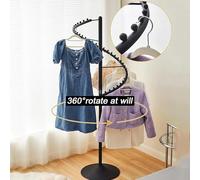 Spiral Rotating Freestanding Clothes Rack, Metal Garment Display Stand for Bedrooms, Living Rooms, Hallways & Offices - Stylish & Space-Saving Clothing nizer