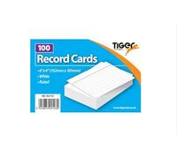 Spiral Ruled Record Cards, 6 x 4 inch (152 x 101 mm), White, Pack of 2