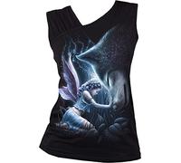 Spiral - Sacred Bond - Gathered Shoulder Slant Vest Black