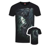 Spiral Shadow Raven Men's Black T-Shirt