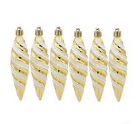 Spiral Shaped Christmas Ornaments, for Living Room and Festive Party Decorations (Gold)
