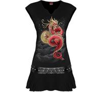 Spiral - Shenlong - Stud Waist Mini Dress Black - S