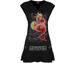 Spiral - Shenlong - Stud Waist Mini Dress Black - S