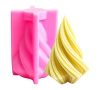 Spiral Silicone Moulds, Irregular 3D Spiral Wave Twisted Candle Mould - Abstract Art Geometric Pillar Silicone Candle Soap Mould, Fondant, Chocolate, Candy, Cake Mold