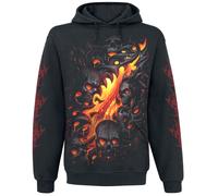 Spiral Skull Lava Hoodie black L