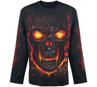 Spiral Skull Lava Long-sleeved Top black M