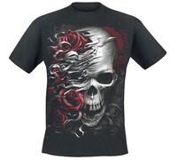 Spiral Skulls N' Roses T-Shirt black S