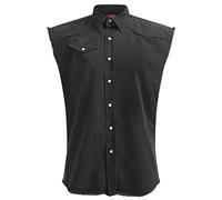 Spiral - Sleeveless Stone Washed Worker Black - 4XL