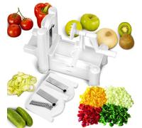 Spiral Slicer Cutter Chopper - Spiralizer Shredder for Vegetable Fruit Cooking Prep | Twister Peeler | Veggie Pasta Spaghetti Maker for Low Carb, Paleo, Gluten Free Meals
