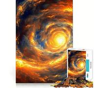 Spiral Space Vortex Light Jigsaw Puzzles 1000 Pieces for Teenagers Thought Toy Shared Fun Precise Edge Santa Wish Item 50x75cm
