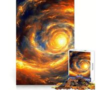 Spiral Space Vortex Light Jigsaw Puzzles 1000 Pieces for Teenagers Thought Toy Shared Fun Precise Edge Santa Wish Item 50x75cm
