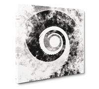 Spiral Staircase Abstract Watercolour Modern Canvas Wall Art Print Ready to Hang, Framed Picture for Living Room Bedroom Home Office Décor, 20x20 Inch (50x50 cm)