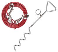 Spiral stakes with Berthing Chain Steel cord Coated Ground hook Farm leash Dog