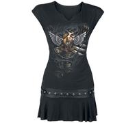 Spiral Steam Punk Ripped Mini Dress black