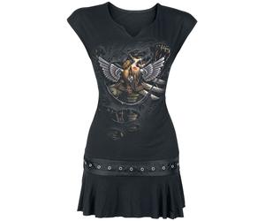 Spiral Steam Punk Ripped Mini Dress black L