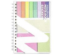 Spiral Sticky Notes Set, Post It Notes Pack, 3-in-1 Colorful Memo Pads, Reusable 160 Sheets Index Tabs & 60 Sheets Sticky Notes & 60 Pages, University Essentials/Office Supplies (Green)