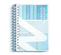 Spiral Sticky Notes Set, Post It Notes Pack, 3-in-1 Colorful Memo Pads, Reusable 160 Sheets Index Tabs & 60 Sheets Sticky Notes & 60 Pages, University Essentials/Office Supplies (Blue)