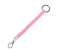 Spiral Stretch Keychain, Multicolor Elastic Coil Retractable Keyring, Anti-Loss Spring Keychain Lanyard for Keys Wallet Phone(pink)