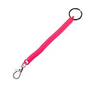Spiral Stretch Keychain, Multicolor Elastic Coil Retractable Keyring, Anti-Loss Spring Keychain Lanyard for Keys Wallet Phone(rose red)