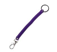 Spiral Stretch Keychain, Multicolor Elastic Coil Retractable Keyring, Anti-Loss Spring Keychain Lanyard for Keys Wallet Phone(purple)