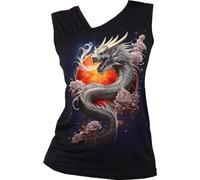 Spiral Sun Dragon Sleeveless Tank Top XXL (Black)
