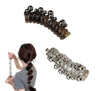Spiral Telephone Wire Hair Bands, Ponytail Elastic Hair Bands, Pearl Telephone Wire Elastic Hair Ties, Ponytail Hair Ring, Stylish Spiral Hair Tie for Girls High Ponytails (Set C)
