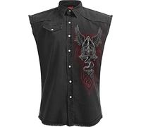 Spiral - The Dead - Sleeveless Stone Washed Worker Black - XL