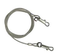 Spiral Tie Out Stake For Dogs Tie Out Cable Strong Steel For Picnic Training Gardening Camping Tie Out Wire And Stake Available in 6 10 20 Feet (6 Feet Cable, Clear Colour)