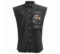 Spiral - TOP DOG - Sleeveless Stone Washed Worker Black