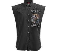 Spiral - Top Dog - Sleeveless Stone Washed Worker Black - XXL