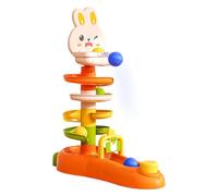 Spiral Tower Ball Track Toy, Bunny Shape Basketball Game, 13.78x7.28x4.72 inches Stacking Balls Drop, Educational Activities Toy, Ideal for Boys Girls Babies Early Learning Play