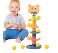 Spiral Tower Toy Ball Drop - 17.7inch, Ba ll Dr op and Roll Tower Toys | Drp and Go Ramp Toy Set, Development Educational Toys
