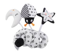 Spiral Toys for Pram Baby Crib Black White Hanging Rattles Toy,with A Built in Rattle,Promotes Auditory Development Helping Baby Explore and Respond to Different Sounds