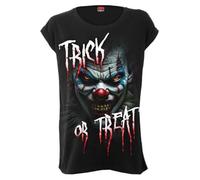 Spiral - TRICK OR TREAT Female Black Short Sleeve Tops Large - New s - V778z