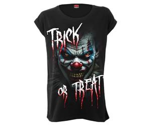 Spiral - Trick Or Treat - Turnup Sleeve Loosefit Tee - L Black